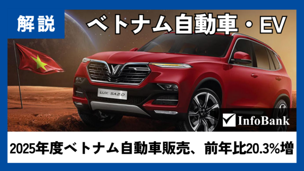ベトナム自動車販売、2025年度に20.3%増
