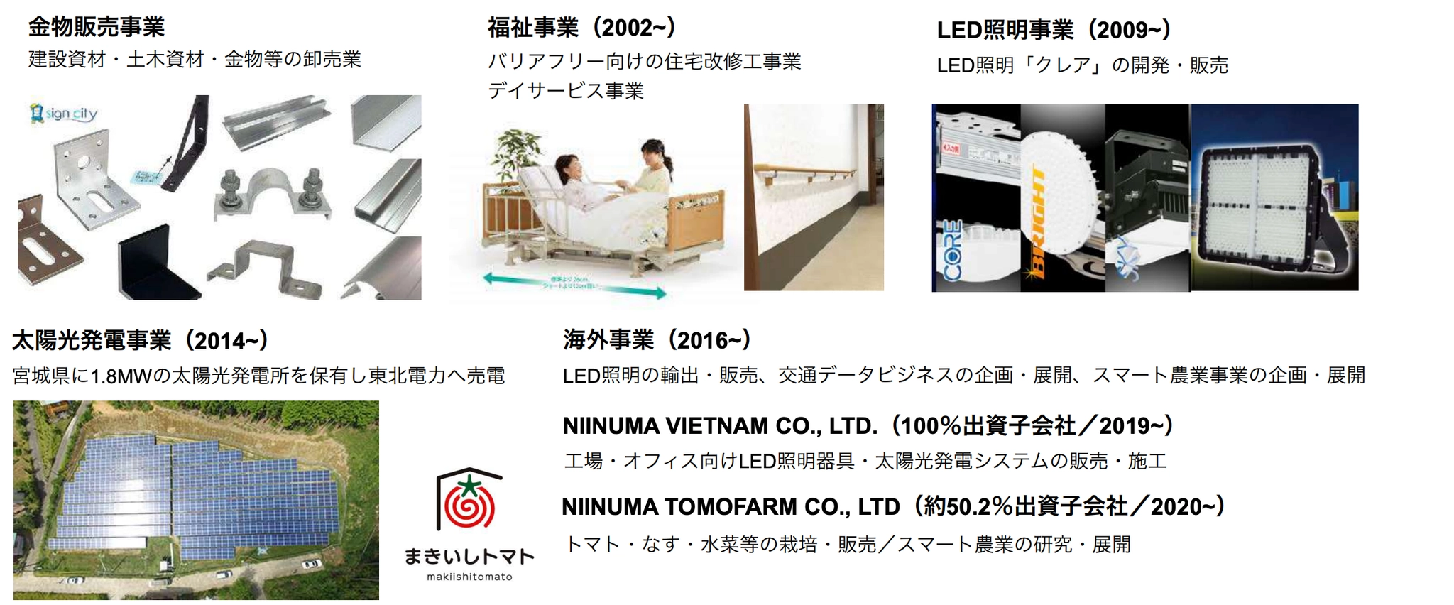 ニイヌマ株式会社の日本での事業領域（出所）ニイヌマ株式会社