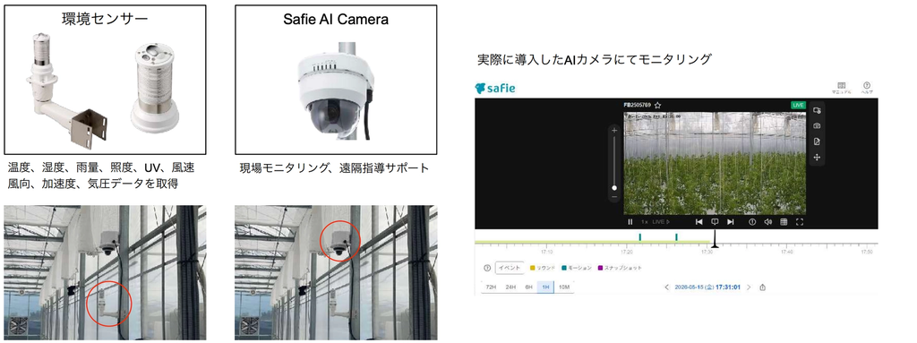 導入したスマート設備：センサー・カメラ（資料提供）NIINUMA TOMOFARM CO., LTD